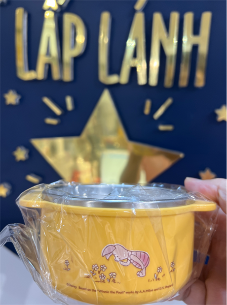 ModernHouse Chén inox gấu Pooh Vàng Mustard size nhỏ