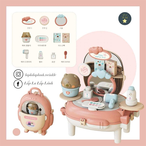 Happyplay Balo đồ chơi bàn trang điểm