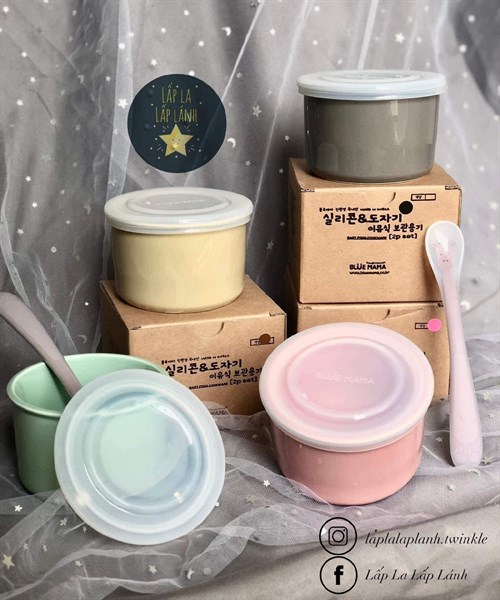 Modui Chén sứ có nắp Beige