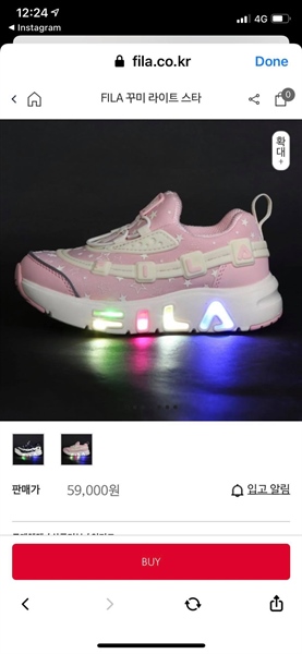 Fila LED Light Hồng Viền Trắng