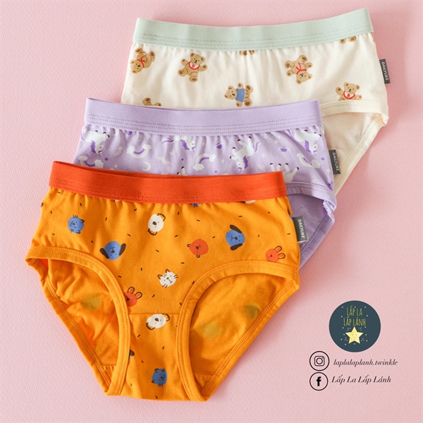 Dailylike set quần chip tam giác Girls 2 size 70 6-7y