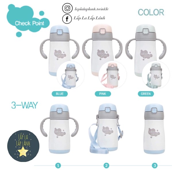 Bebe Riche Bình giữ nhiệt 280ml Mint