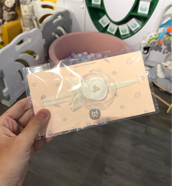 HappyPrince Hairband-Hoa Trắng 3 Ngọc trai