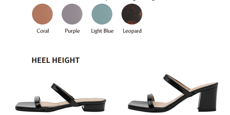 Sappun Guốc quai Đen Black cao 6cm size 250