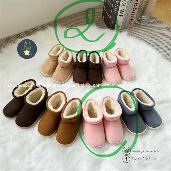ECLL Boot lông Hồng size 160