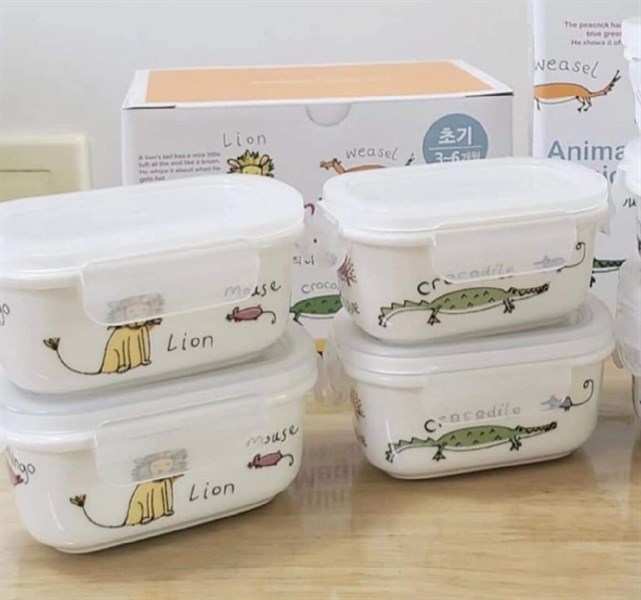 Zenhankook Set 4 lọ chữ nhật Magic Animals