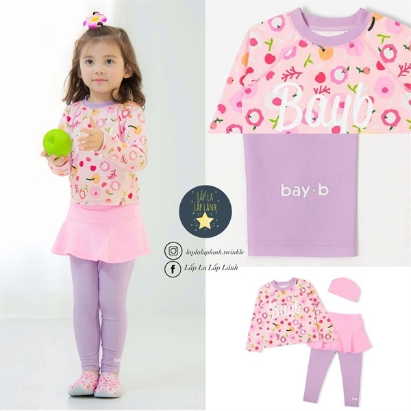 Bayb Set đồ bơi 3p Hồng - tím size L