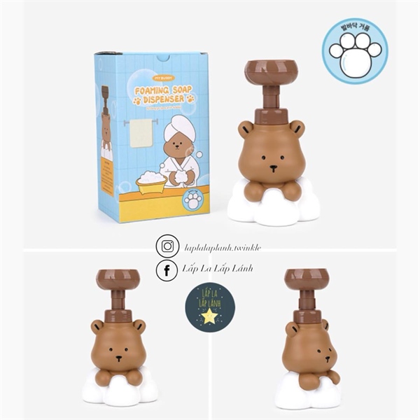 Dailylike Bình rửa tay gấu bọt chân gấu