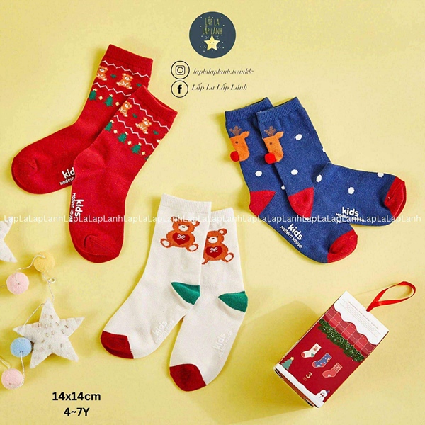 ModernHouse Set vớ 3p Noel Red White Blue