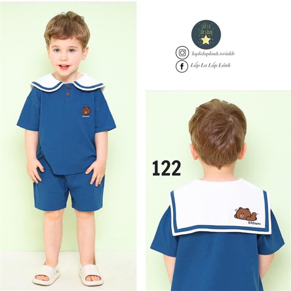 Mollimelli Đồ bộ thuỷ thủ xanh dương size 120