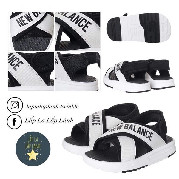 NewBalance Sandals Quai chéo Trắng, đế Đen size 150