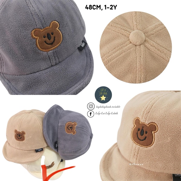 Rangubebe Nón gấu Ivory