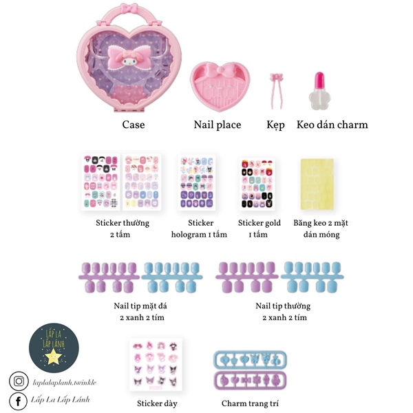 Youngtoys Set làm nail Sanrio