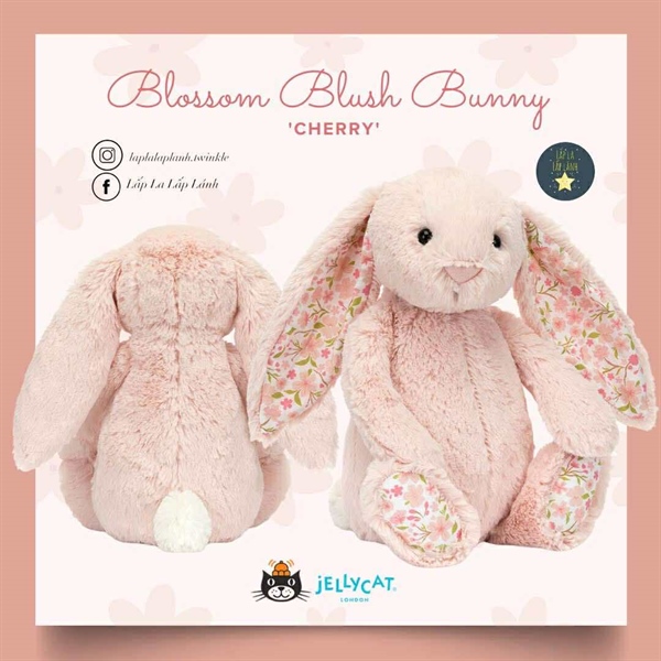 Jellycat Blossom Bunny Blush Cherry 31cm
