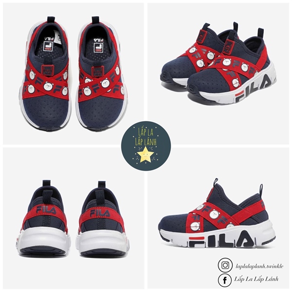 Fila Giày Gấu Đỏ Xanh Đan Chéo