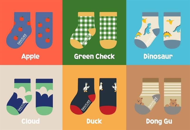 Dailylike Set 6 vớ mẫu 5 size M