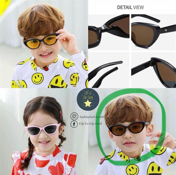 Bayb Kính mát Gọng đen tròng nâu