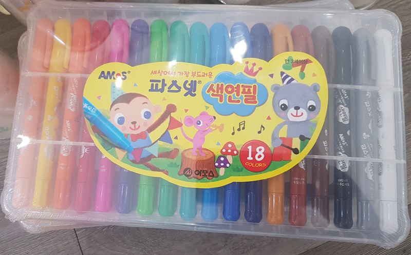 Amos Bút Sáp 18 màu