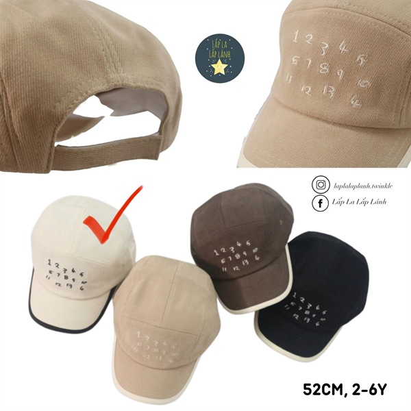 Rangubebe Nón chữ số Ivory