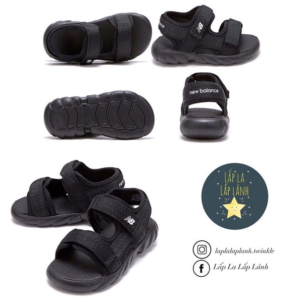 NewBalance Sandals Đen Logo ngang size 170