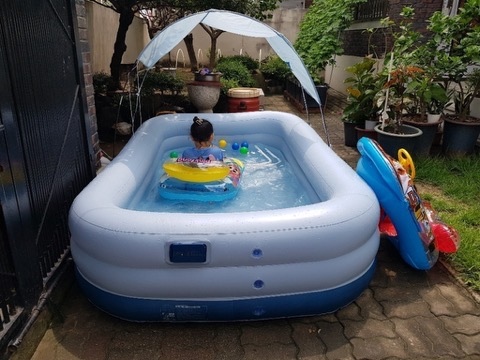 Gorilla Bể bơi mini xanh Blue size 2m1