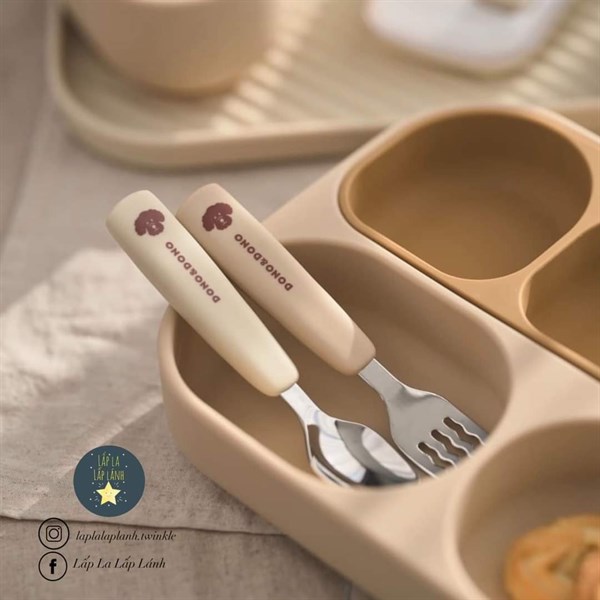 DonoDono Set muỗng nĩa màu Puppy Beige