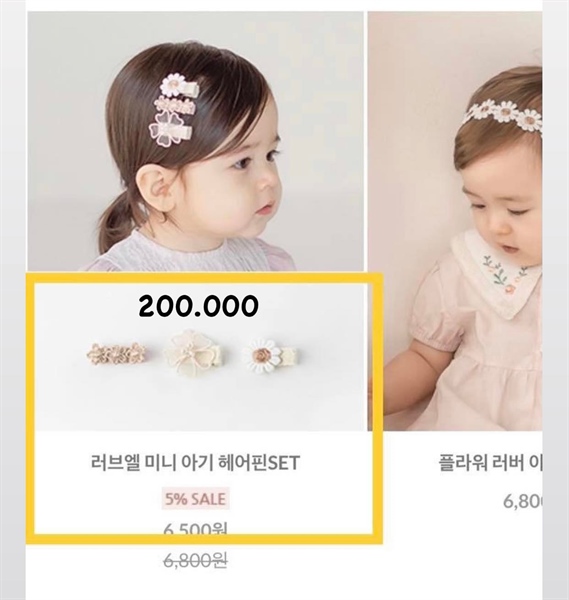 HappyPrince Set kẹp hoa trắng