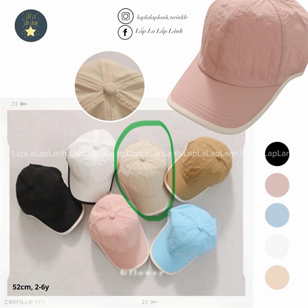 Rangubebe Nón kêt beige trơn