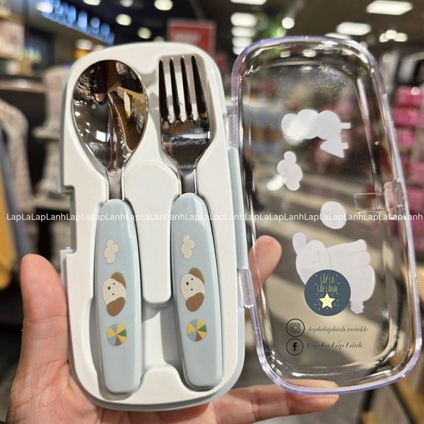 ModernHouse Set muỗng nĩa kèm hộp Cún xanh