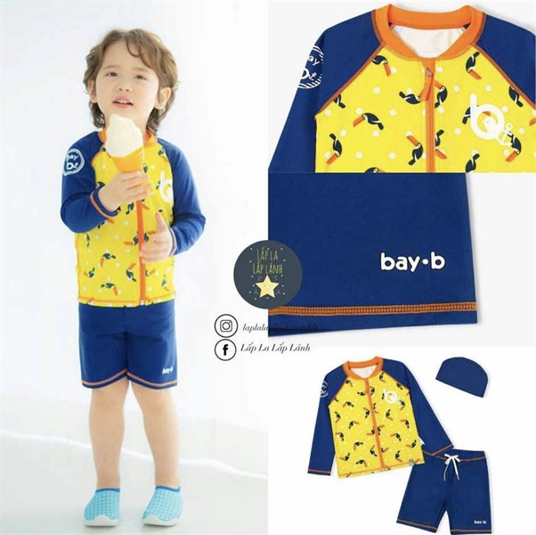 BayB Set đồ bơi 3p Vàng Navy size XXL