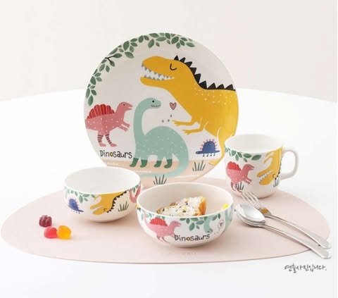 Zenhankook Set ăn 4p sứ Khủng long