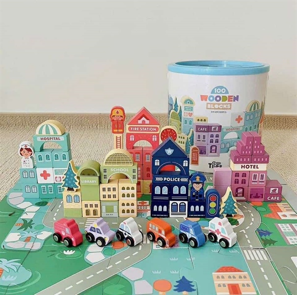 Mylittletiger Bộ xếp hình gỗ