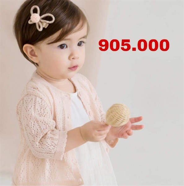 Happy Prince Áo khoác len mỏng hồng nhạt