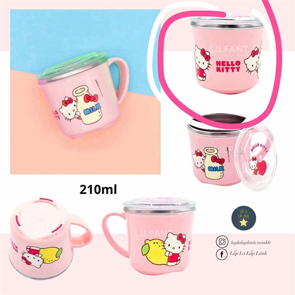 Lilfant Ly inox Hello Kitty 210ml kèm nắp