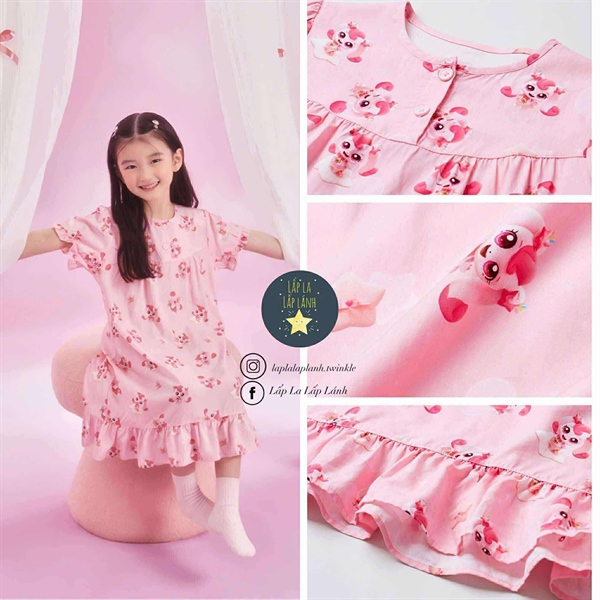 Spaokids Đầm ngủ SPPPF25KG1 Pink size 140