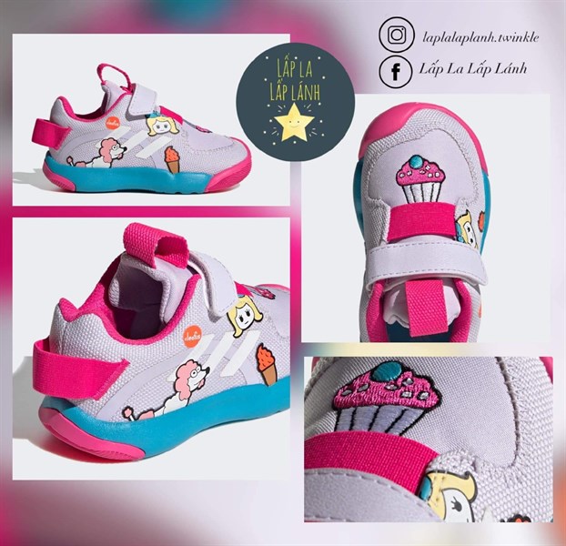 Adidas Tím nhạt hồng họa tiết cupcake búp bê size 150