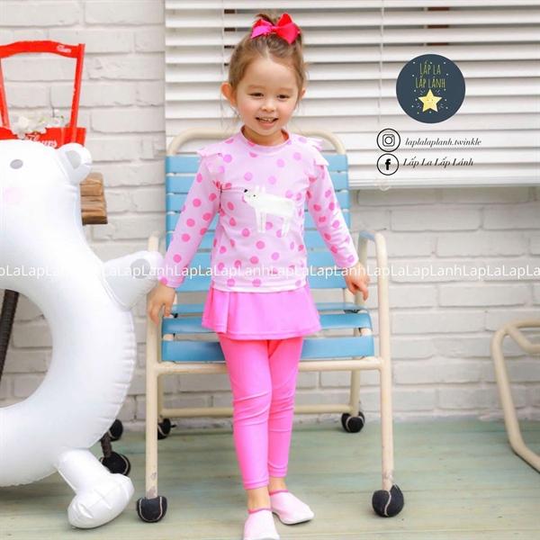 Bayb Set đồ bơi 3p Chấm bi hồng size L