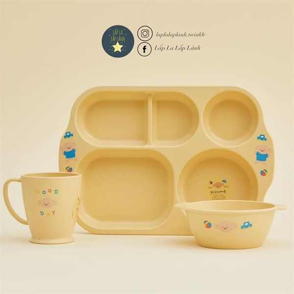 Modernhouse Set khay 5 ô chén ly bắp Vàng