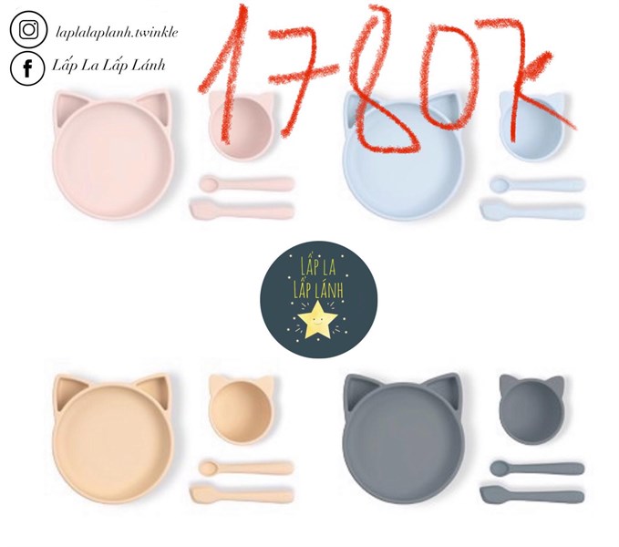 Babylien Set full Khay Mèo Blue