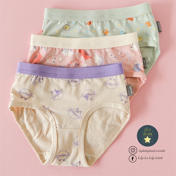 Dailylike set quần chip tam giác Girls 1 size 70 6-7y