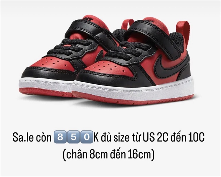Nike Sneaker DV5458-600 đỏ đen size 140