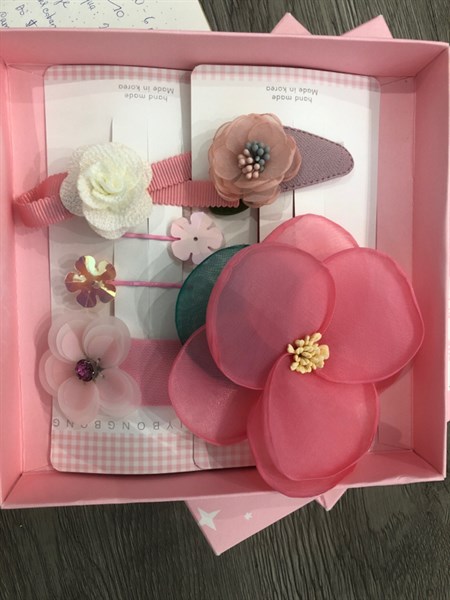 Chennybongbong Set kẹp Hoa Hồng To