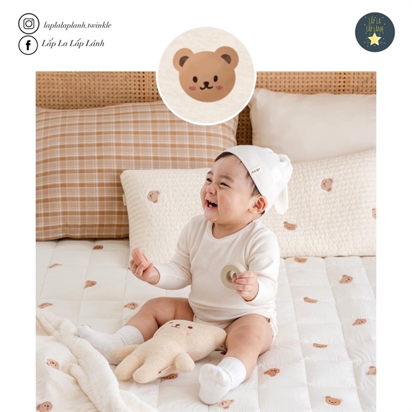 Formongde Vỏ gối Gấu sọc 30x70cm