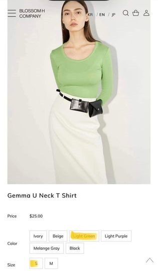 Blossom Áo thun LightGreen