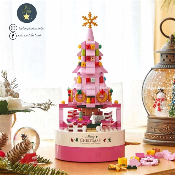 ModernHouse Cây thông lego hồng