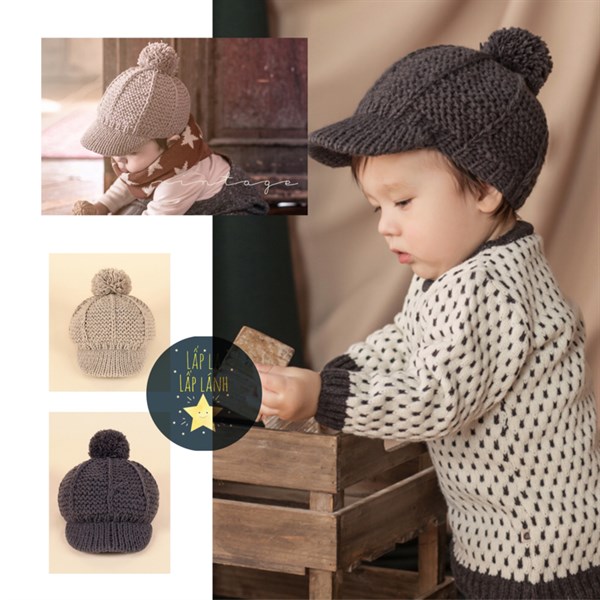 Happy Prince Nón cap len quả bông Đen