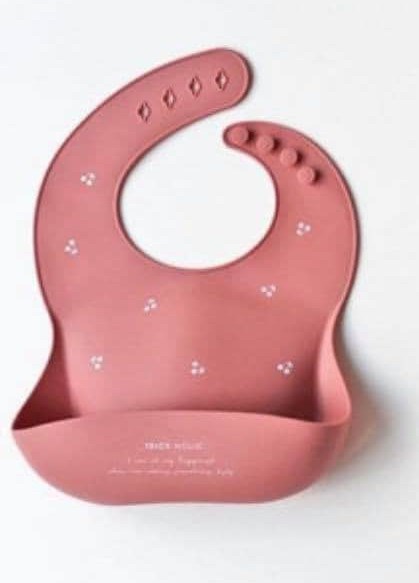 Trickholic Yếm Silicone Cherry nền Hồng đậm