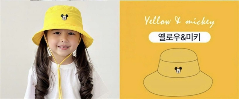 ECLL Nón bucket Micley Vàng