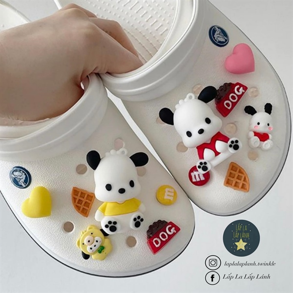 Atto Jibbitz Set charm cún Đỏ vàng