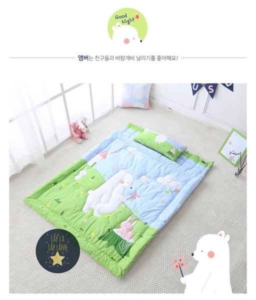 Beautehouse Set Ngủ Gấu Amber Chăn Dày